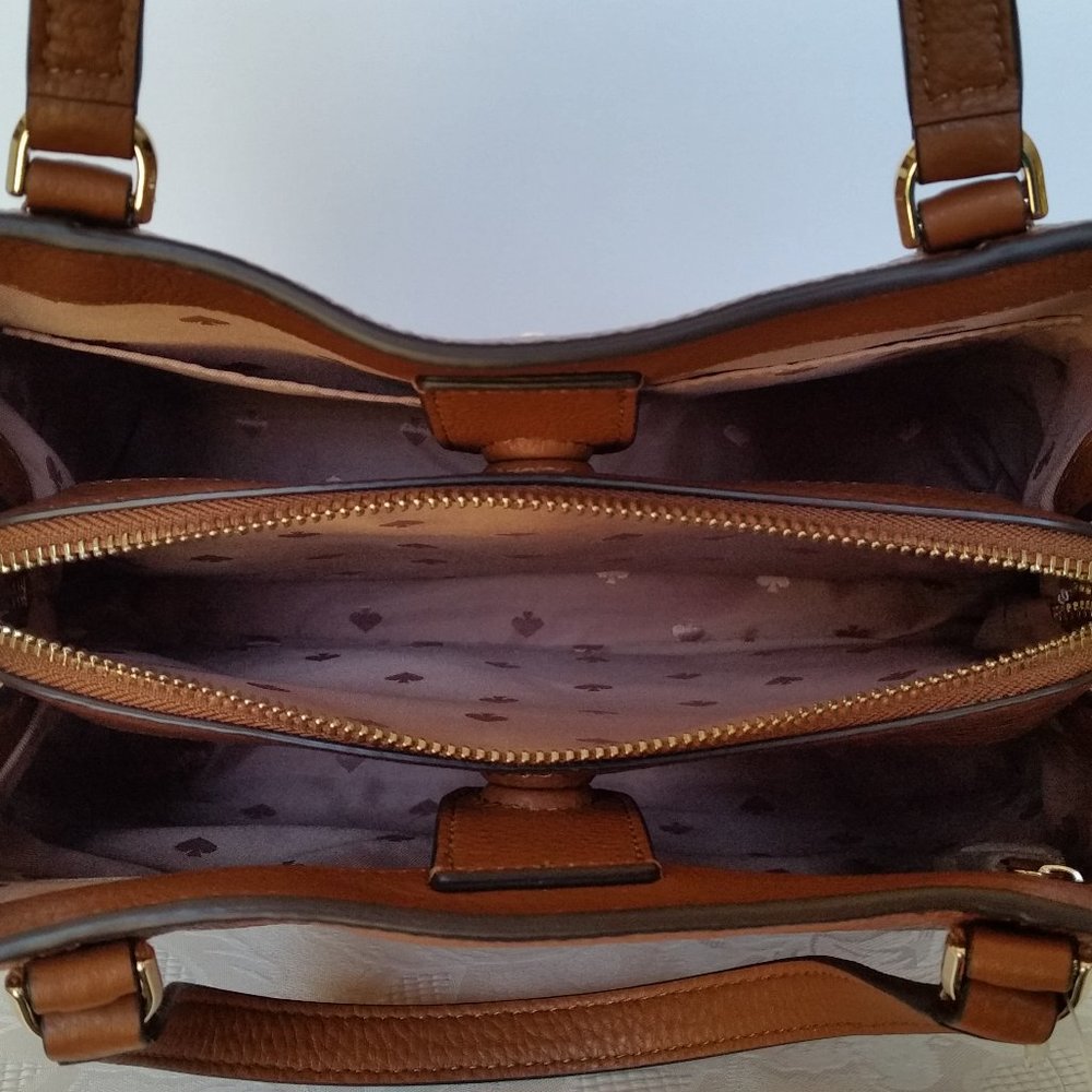 KATE SPADE Jackson Leather Satchel-Gingerbread Col - Picture 13 of 15